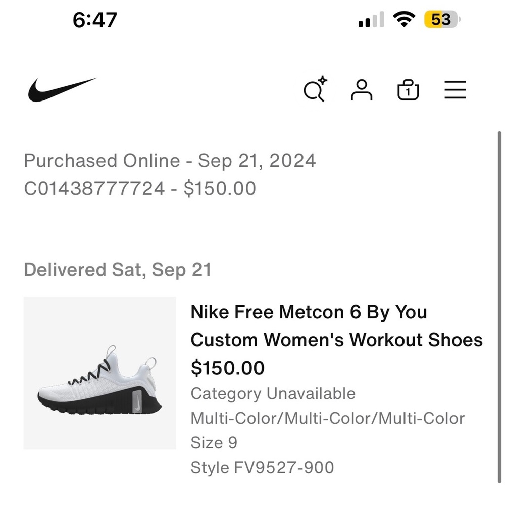 Nike Free Metcon 6 women’s size 9 - Picture 6 of 6